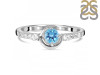 Blue Topaz & White Topaz Ring BTZ-RDR-2292.