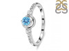 Blue Topaz & White Topaz Ring BTZ-RDR-2292.