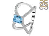 Blue Topaz & White Topaz Ring BTZ-RDR-2293.