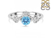 Blue Topaz & White Topaz Ring BTZ-RDR-2296.