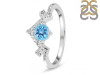 Blue Topaz & White Topaz Ring BTZ-RDR-2296.