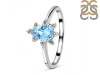 Blue Topaz & White Topaz Ring BTZ-RDR-2305.