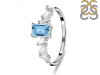 Blue Topaz & White Topaz Ring BTZ-RDR-2306.