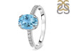 Blue Topaz & White Topaz Ring BTZ-RDR-2382.