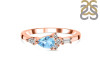 Blue Topaz & White Topaz Ring BTZ-RDR-2389.