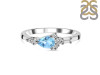 Blue Topaz & White Topaz Ring BTZ-RDR-2389.