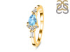 Blue Topaz & White Topaz Ring BTZ-RDR-2389.