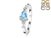 Blue Topaz & White Topaz Ring BTZ-RDR-2389.