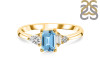 Blue Topaz & White Topaz Ring BTZ-RDR-2397.