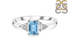 Blue Topaz & White Topaz Ring BTZ-RDR-2397.