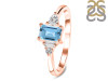 Blue Topaz & White Topaz Ring BTZ-RDR-2397.