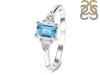 Blue Topaz & White Topaz Ring BTZ-RDR-2397.