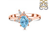 Blue Topaz & White Topaz Ring BTZ-RDR-2398.
