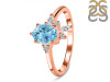 Blue Topaz & White Topaz Ring BTZ-RDR-2398.
