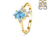 Blue Topaz & White Topaz Ring BTZ-RDR-2398.