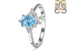 Blue Topaz & White Topaz Ring BTZ-RDR-2398.