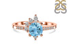 Blue Topaz & White Topaz Ring BTZ-RDR-2404.