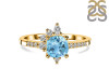 Blue Topaz & White Topaz Ring BTZ-RDR-2404.