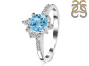 Blue Topaz & White Topaz Ring BTZ-RDR-2404.