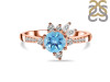 Blue Topaz & White Topaz Ring BTZ-RDR-2406.