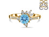 Blue Topaz & White Topaz Ring BTZ-RDR-2406.