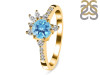 Blue Topaz & White Topaz Ring BTZ-RDR-2406.