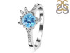 Blue Topaz & White Topaz Ring BTZ-RDR-2406.