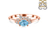 Blue Topaz & White Topaz Ring BTZ-RDR-2418.