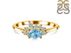 Blue Topaz & White Topaz Ring BTZ-RDR-2418.