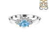 Blue Topaz & White Topaz Ring BTZ-RDR-2418.