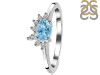 Blue Topaz & White Topaz Ring BTZ-RDR-2418.