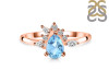 Blue Topaz & White Topaz Ring BTZ-RDR-2431.