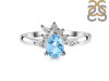 Blue Topaz & White Topaz Ring BTZ-RDR-2431.