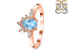 Blue Topaz & White Topaz Ring BTZ-RDR-2431.