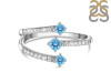 Blue Topaz & White Topaz Ring BTZ-RDR-2520.