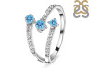 Blue Topaz & White Topaz Ring BTZ-RDR-2520.