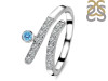 Blue Topaz & White Topaz Ring BTZ-RDR-2526.