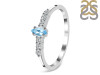 Blue Topaz & White Topaz Ring BTZ-RDR-2532.