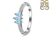 Blue Topaz & White Topaz Ring BTZ-RDR-2540.