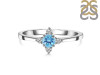Blue Topaz & White Topaz Ring BTZ-RDR-2541.