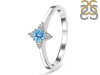 Blue Topaz & White Topaz Ring BTZ-RDR-2541.