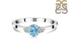 Blue Topaz & White Topaz Ring BTZ-RDR-2542.