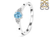 Blue Topaz & White Topaz Ring BTZ-RDR-2542.