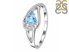 Blue Topaz Ring BTZ-RDR-2676.