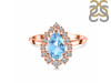 Blue Topaz & White Topaz Ring BTZ-RDR-2770.