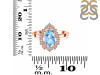 Blue Topaz & White Topaz Ring BTZ-RDR-2770.