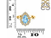 Blue Topaz & White Topaz Ring BTZ-RDR-2770.