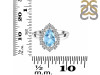 Blue Topaz & White Topaz Ring BTZ-RDR-2770.
