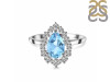 Blue Topaz & White Topaz Ring BTZ-RDR-2770.