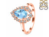 Blue Topaz & White Topaz Ring BTZ-RDR-2770.